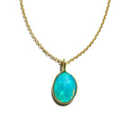 Blue Opal Rose Cut Necklace - Willow & Luna