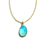 Blue Opal Rose Cut Necklace - Willow & Luna