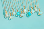 Blue Opal Rose Cut Necklace - Willow & Luna