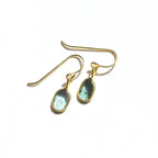 Blue Tourmaline Rose Cut Earrings - Willow & Luna