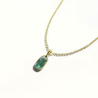Blue Tourmaline Rose Cut Necklace - Willow & Luna