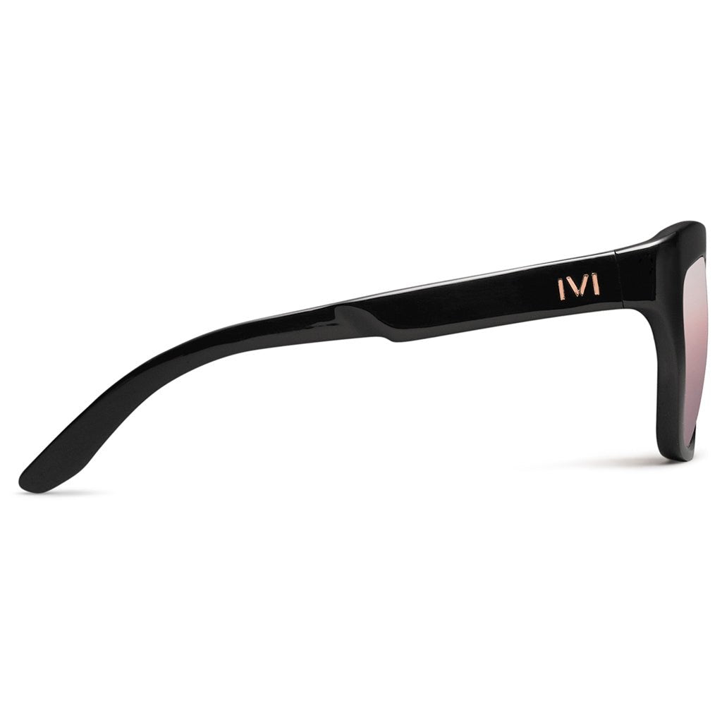 Bonnie: Polished Black / Rose Gradient Lens - Willow & Luna