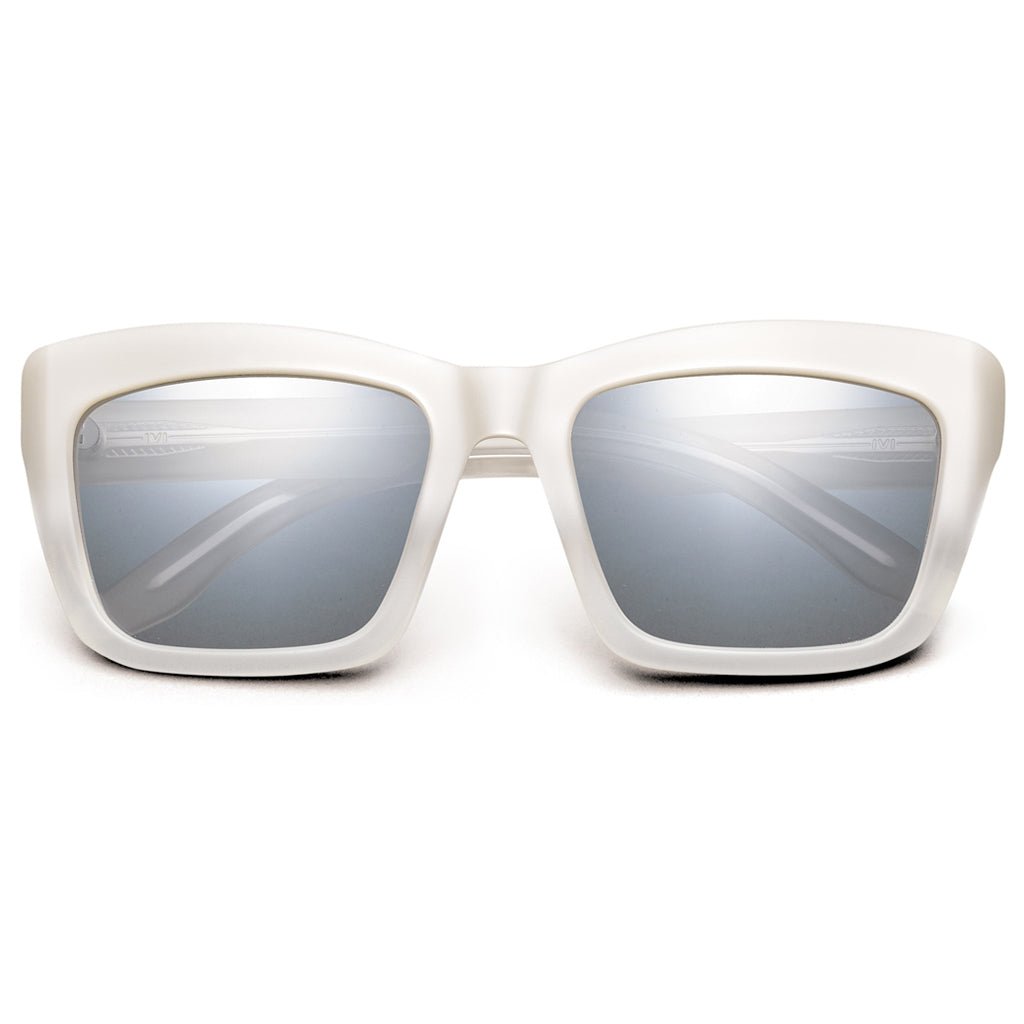 Bonnie: Polished Ivory Fade / Light Blue Chrome Flash Lens - Willow & Luna