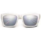 Bonnie: Polished Ivory Fade / Light Blue Chrome Flash Lens - Willow & Luna