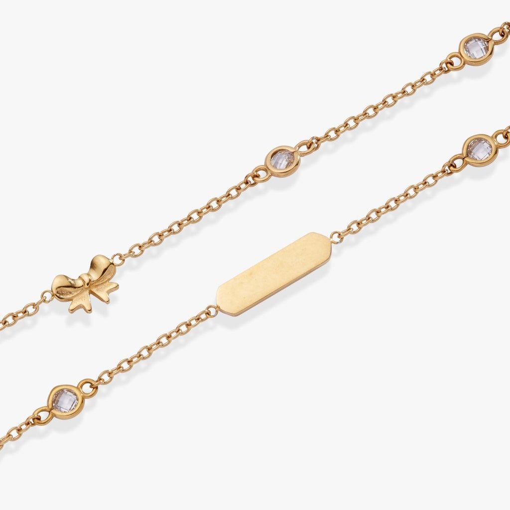 Bow Chain Double Strand Bracelet - Willow & Luna