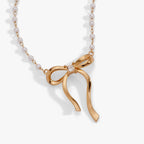 Bow Pearl Coquette Necklace - Willow & Luna