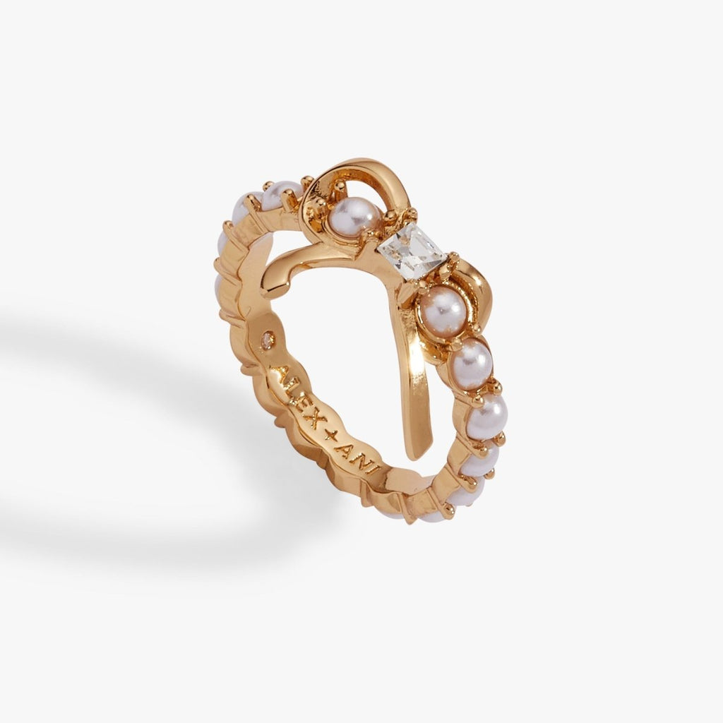 Bow Pearl Coquette Ring - Willow & Luna