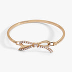Bow Pearl Coquette Tension Bangle - Willow & Luna