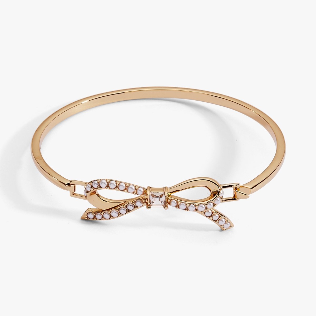 Bow Pearl Coquette Tension Bangle - Willow & Luna