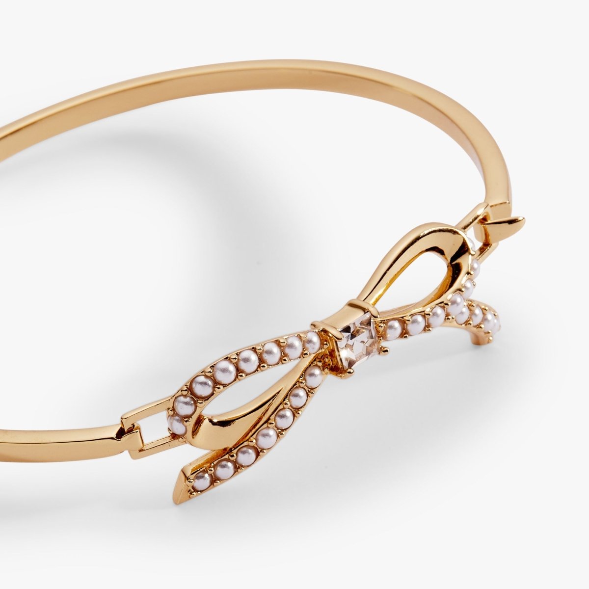Bow Pearl Coquette Tension Bangle - Willow & Luna
