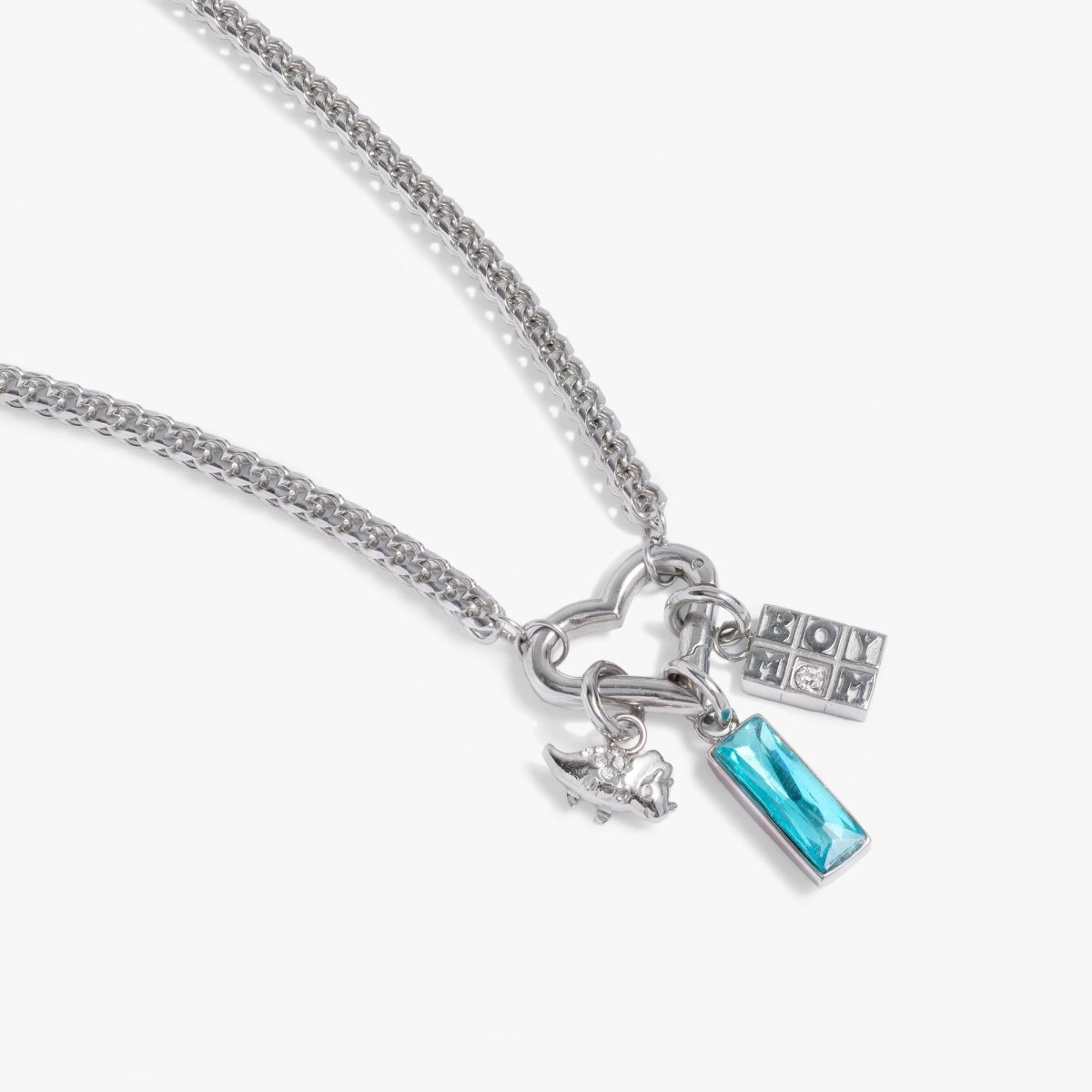 Boy Mom Interchangeable Charm Necklace - Willow & Luna