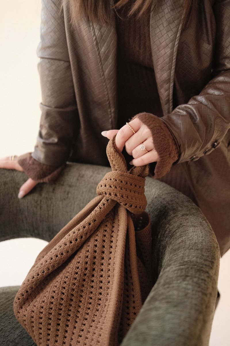 Brown Crochet Handbag - Willow & Luna