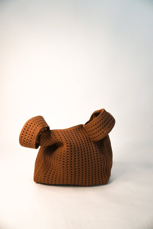 Brown Crochet Handbag - Willow & Luna