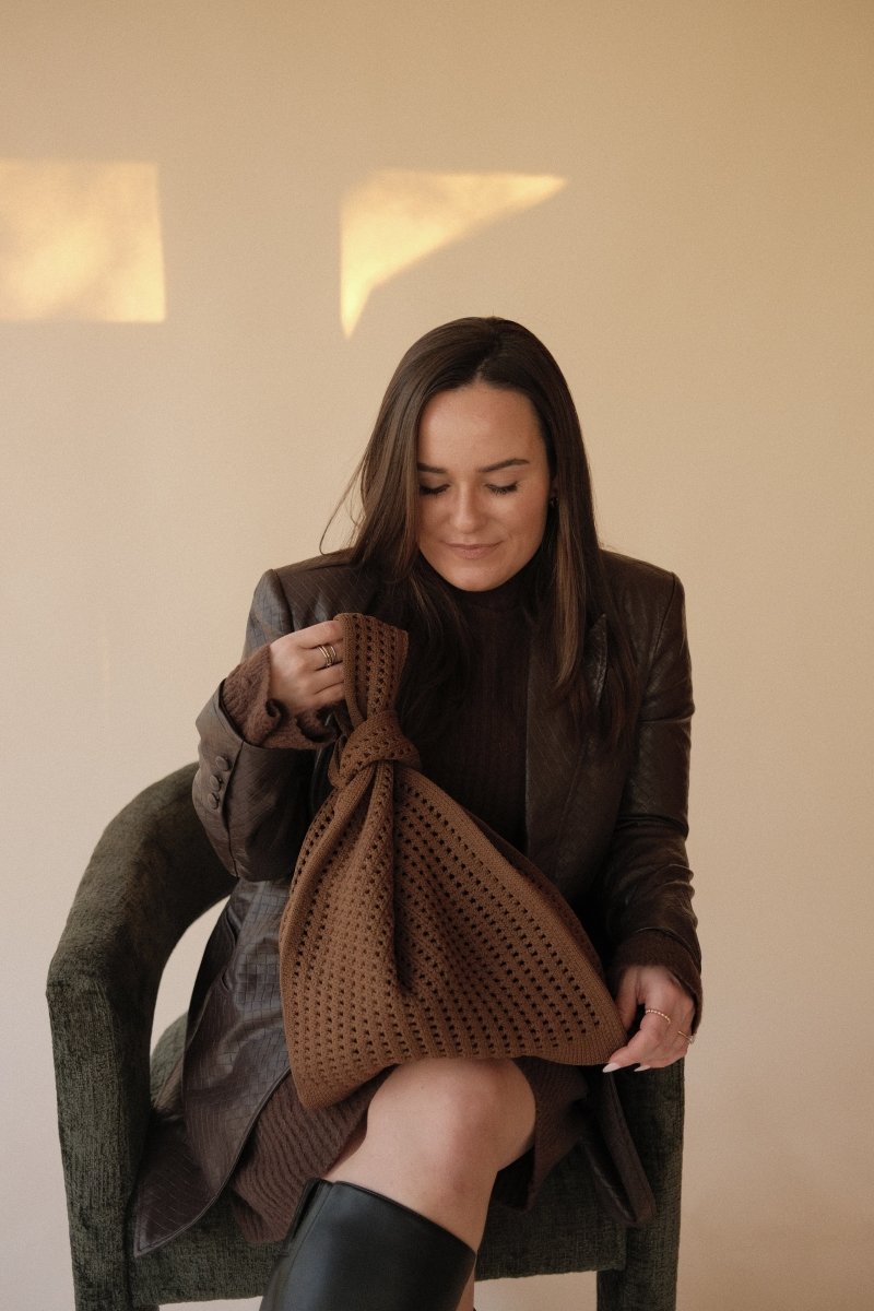 Brown Crochet Handbag - Willow & Luna