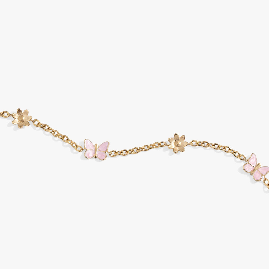Butterfly and Flower Anklet