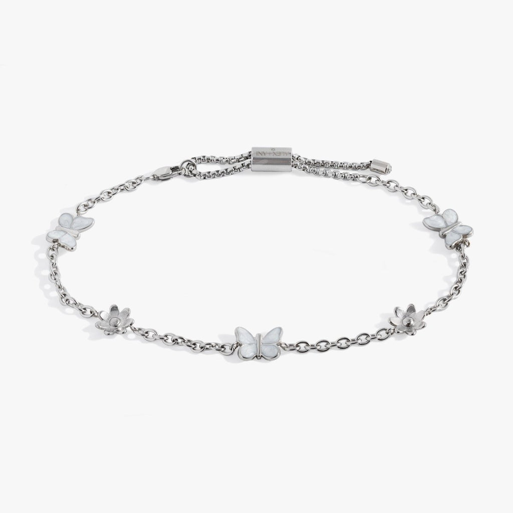 Butterfly and Flower Anklet - Willow & Luna