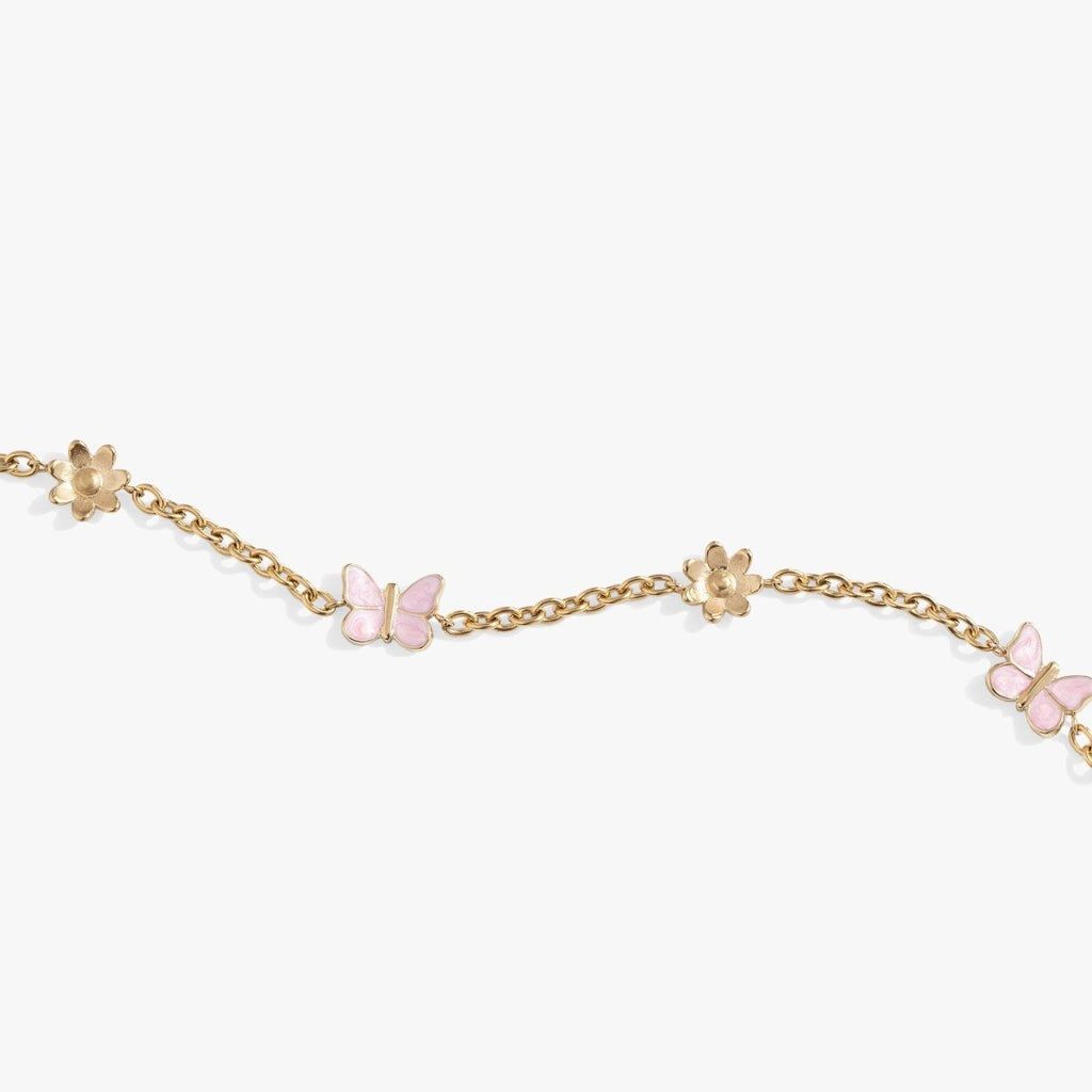 Butterfly and Flower Anklet - Willow & Luna