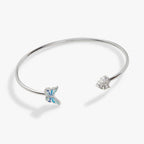 Butterfly + Crystal Flex Cuff Bracelet - Willow & Luna