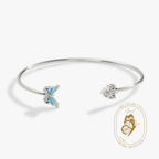Butterfly + Crystal Flex Cuff Bracelet - Willow & Luna