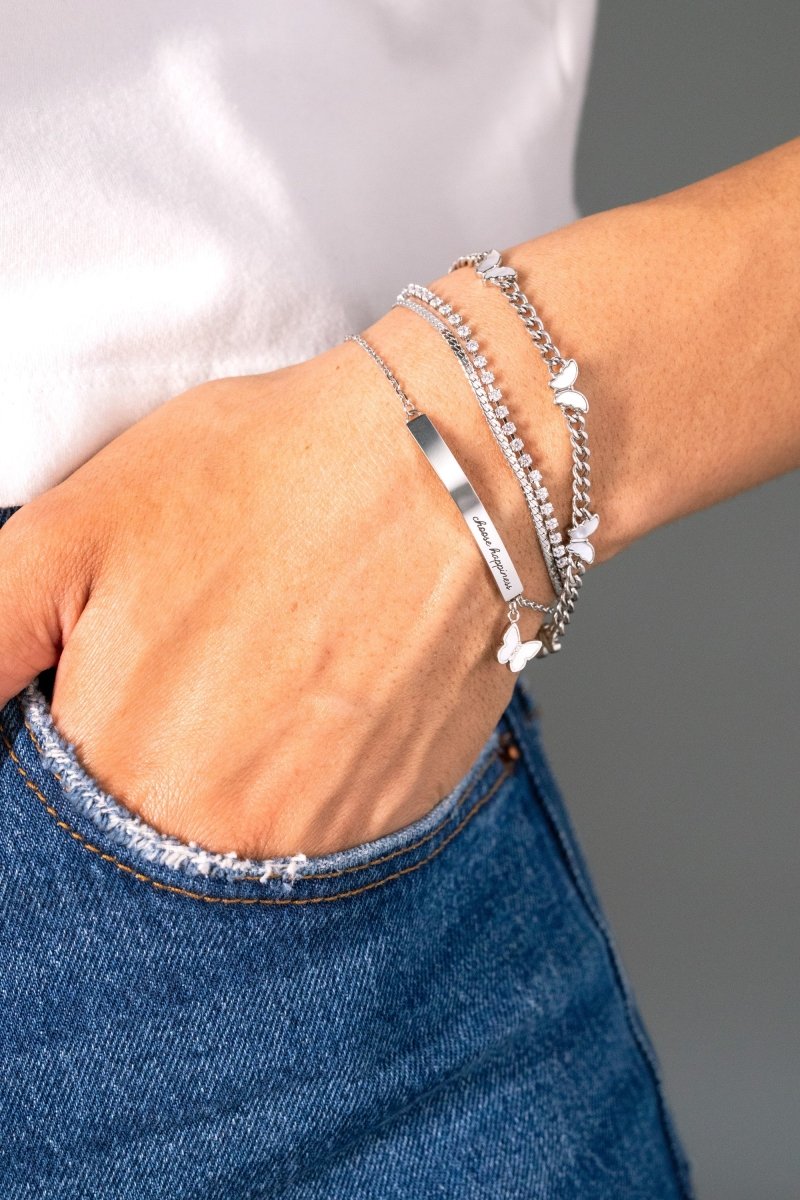 Butterfly Curb Chain Bracelet - Willow & Luna