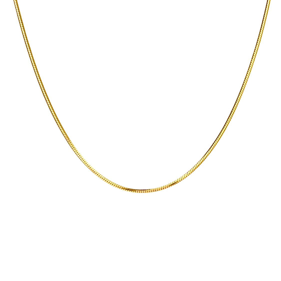 C001G B.Tiff Gold Octagonal Herringbone Chain Necklace (An exclusive clasp design) - Willow & Luna