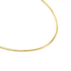 C001G B.Tiff Gold Octagonal Herringbone Chain Necklace (An exclusive clasp design) - Willow & Luna