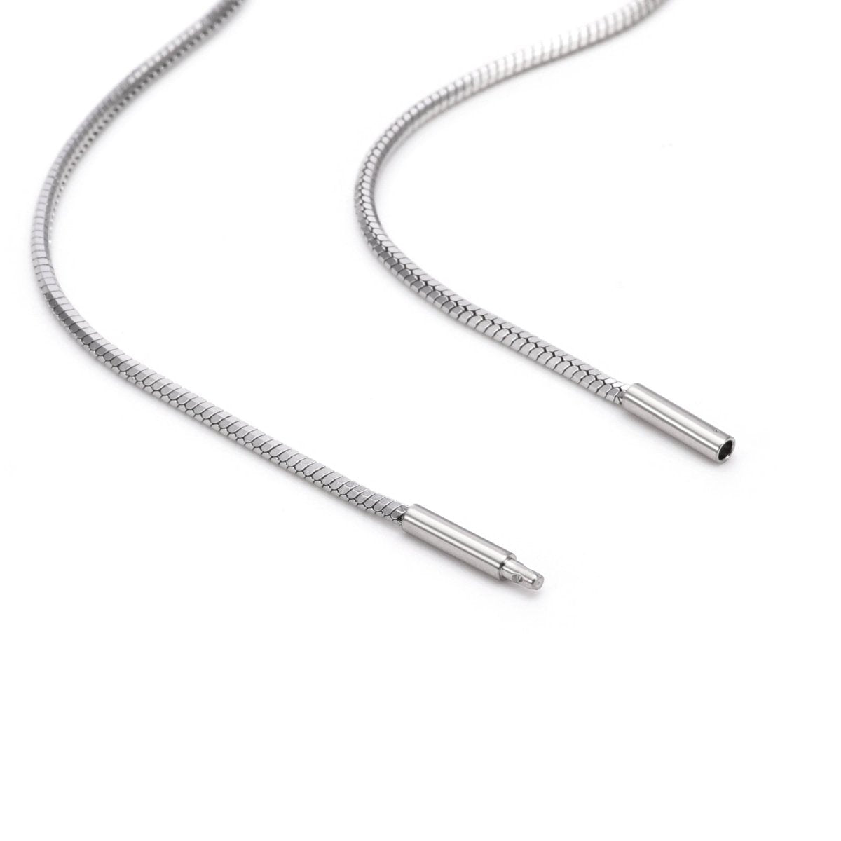 C001W B.Tiff Octagonal Herringbone Chain Necklace (An exclusive clasp design) - Willow & Luna