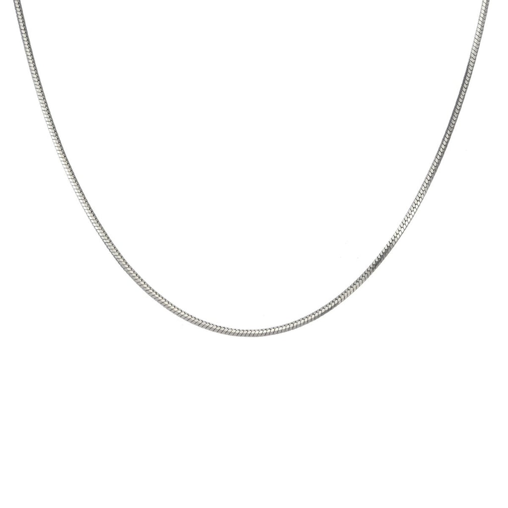 C001W B.Tiff Octagonal Herringbone Chain Necklace (An exclusive clasp design) - Willow & Luna