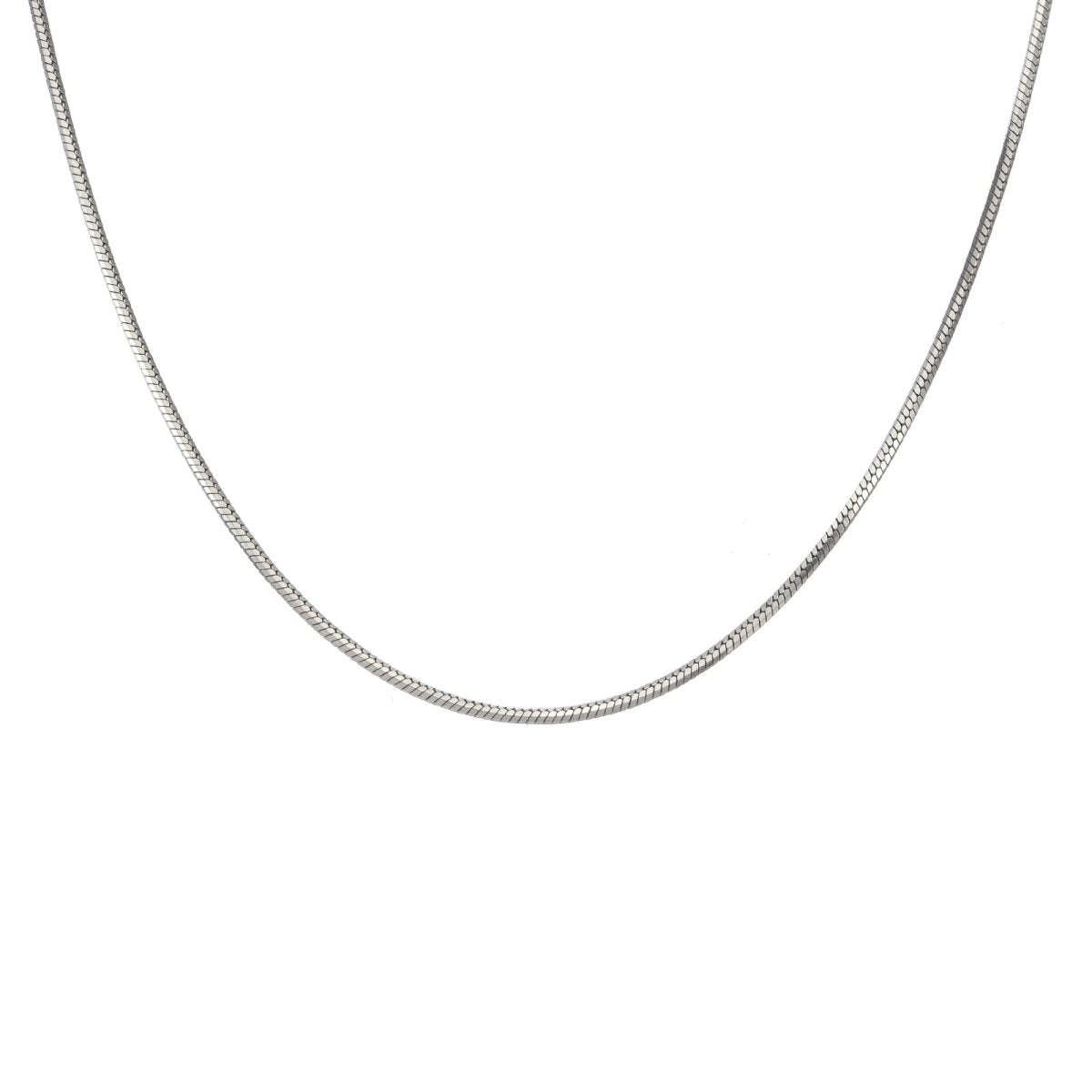 C001W B.Tiff Octagonal Herringbone Chain Necklace (An exclusive clasp design) - Willow & Luna