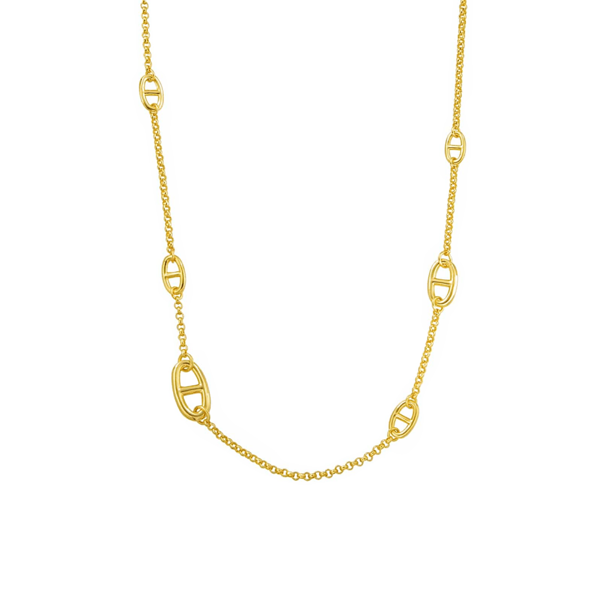 C008G B.Tiff Gold Garlande Lariat Chain Necklace - Willow & Luna