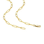 C011G Oval Paperclip Link Chain Necklace and Bracelet Set - Willow & Luna