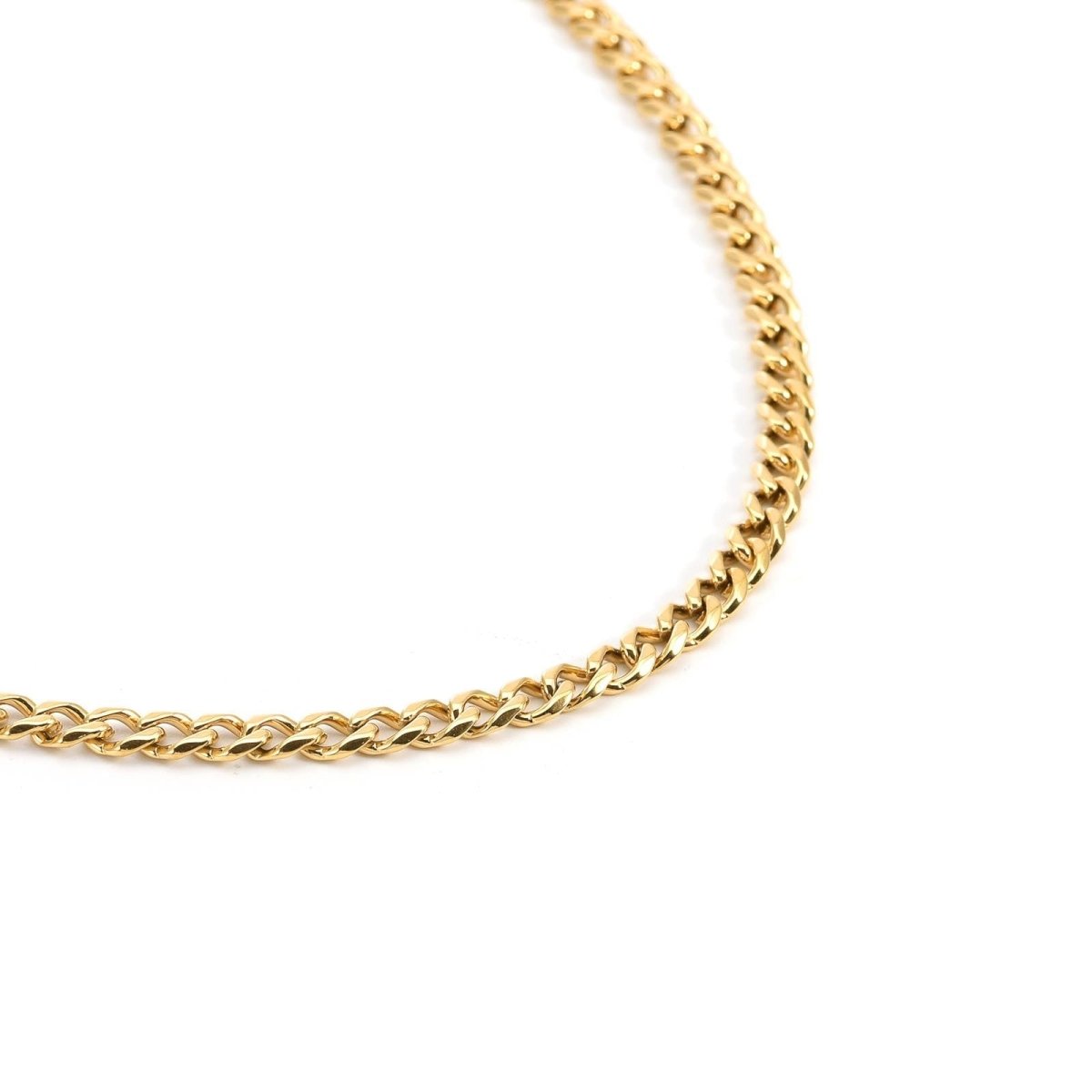 C014G B.Tiff 4mm Gold Curb Link Chain Necklace - Willow & Luna