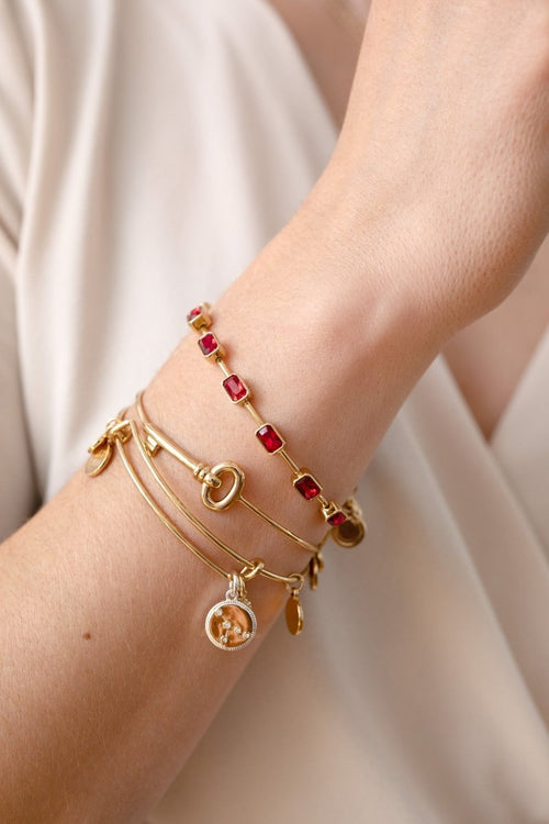 Cancer Zodiac Charm Bangle - Willow & Luna