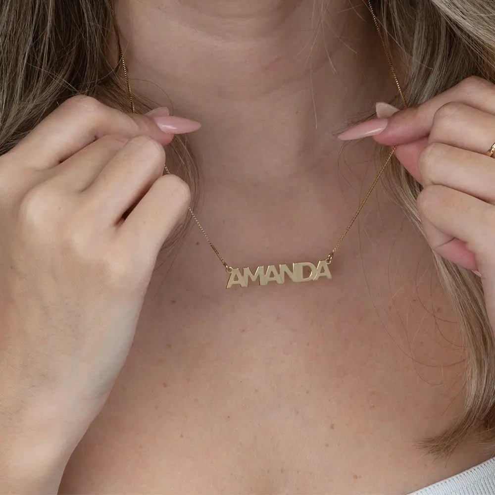 Capital Letter Custom Name Necklace - Willow & Luna