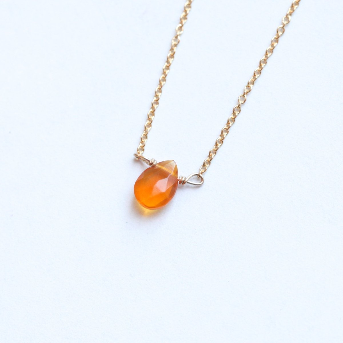 Carnelian Little Gemstone Necklace - Willow & Luna