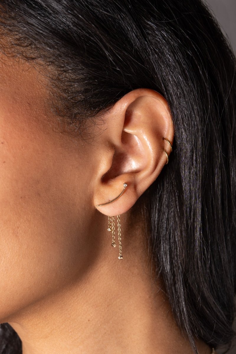 Celestial Shooting Star Ear Jacket Earring - Willow & Luna