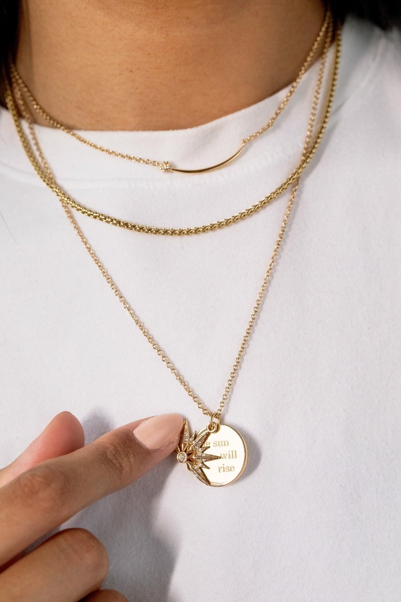 Celestial Shooting Star Necklace - Willow & Luna