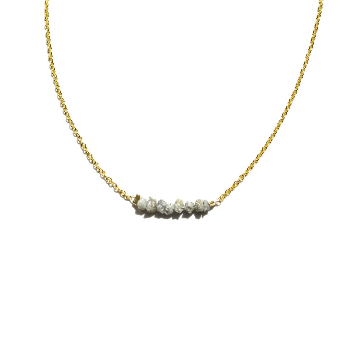 Champagne Rough Diamond Bar Necklace - Willow & Luna