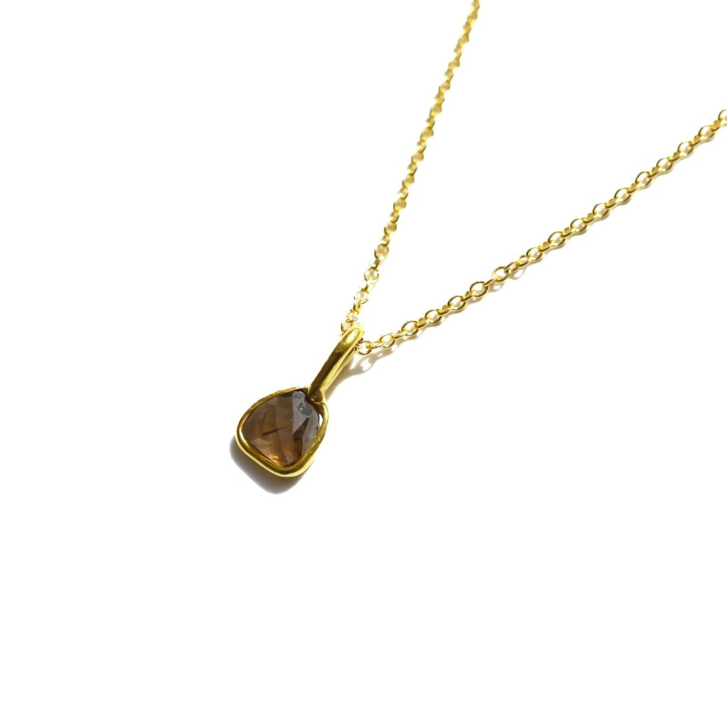 Chocolate Rose Cut Diamond Necklace - Willow & Luna