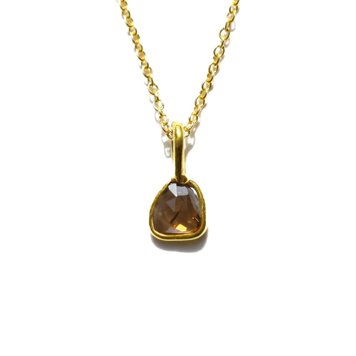 Chocolate Rose Cut Diamond Necklace - Willow & Luna
