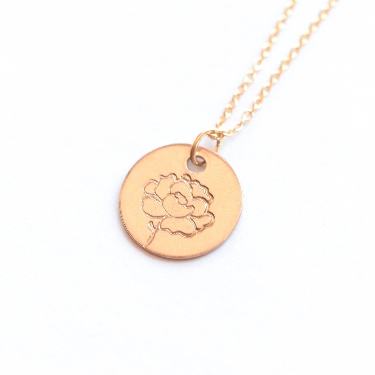 Chrysanthemum Birth Flower Necklace for November - Willow & Luna