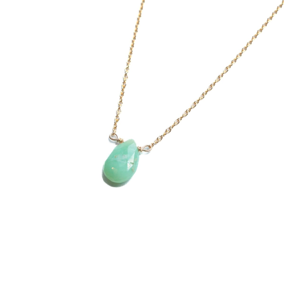 Chrysoprase Little Gemstone Necklace - Willow & Luna