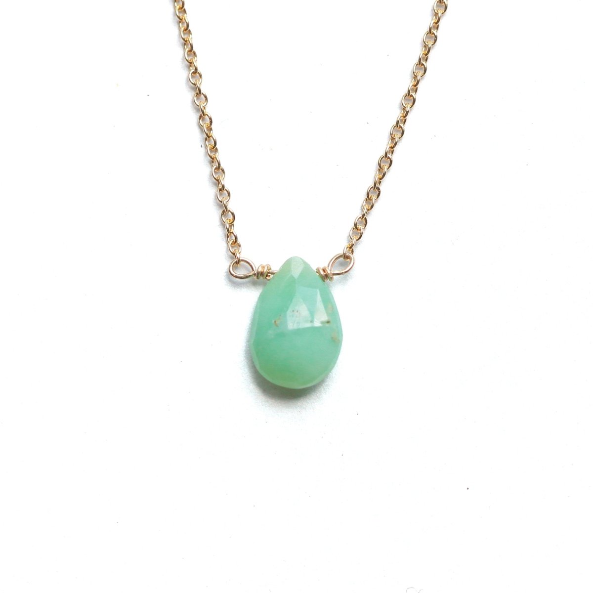 Chrysoprase Little Gemstone Necklace - Willow & Luna
