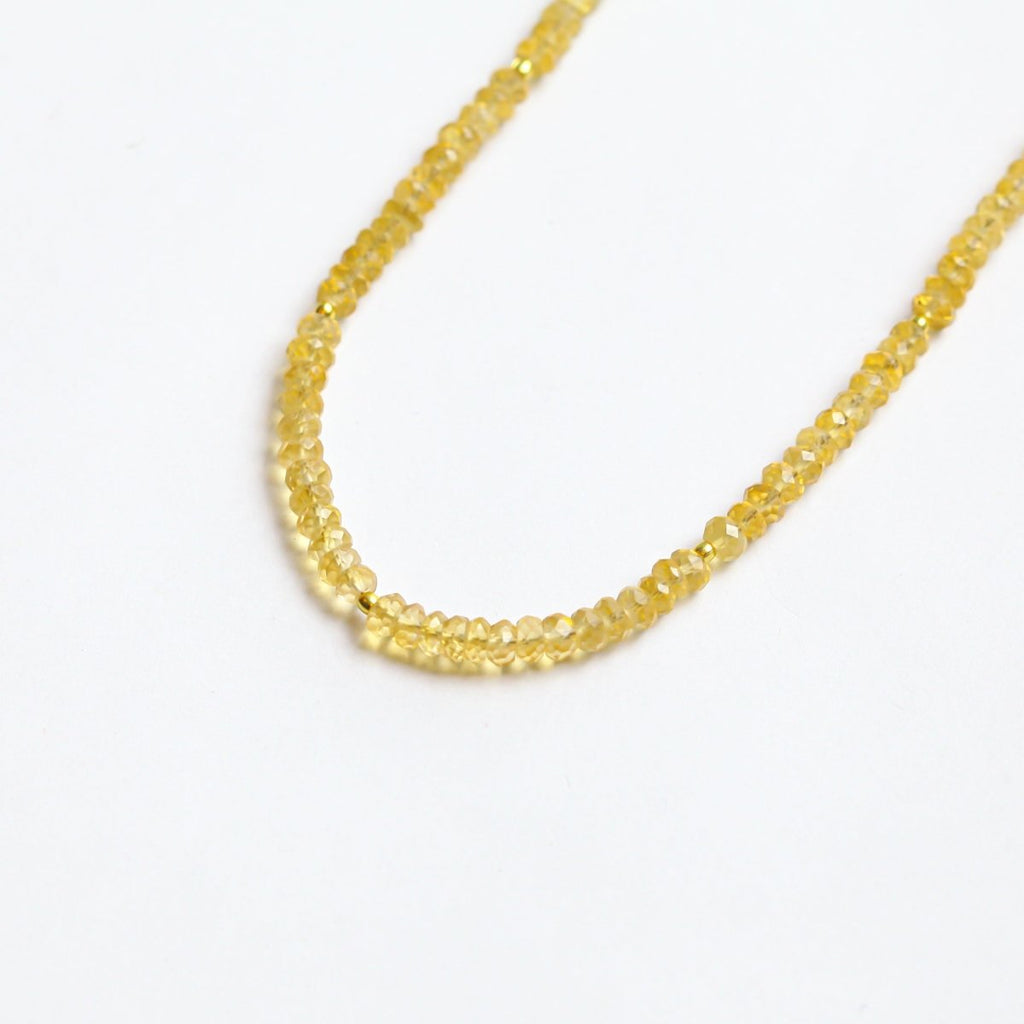 Citrine Gemstone Necklace - Moon Cycle - Willow & Luna