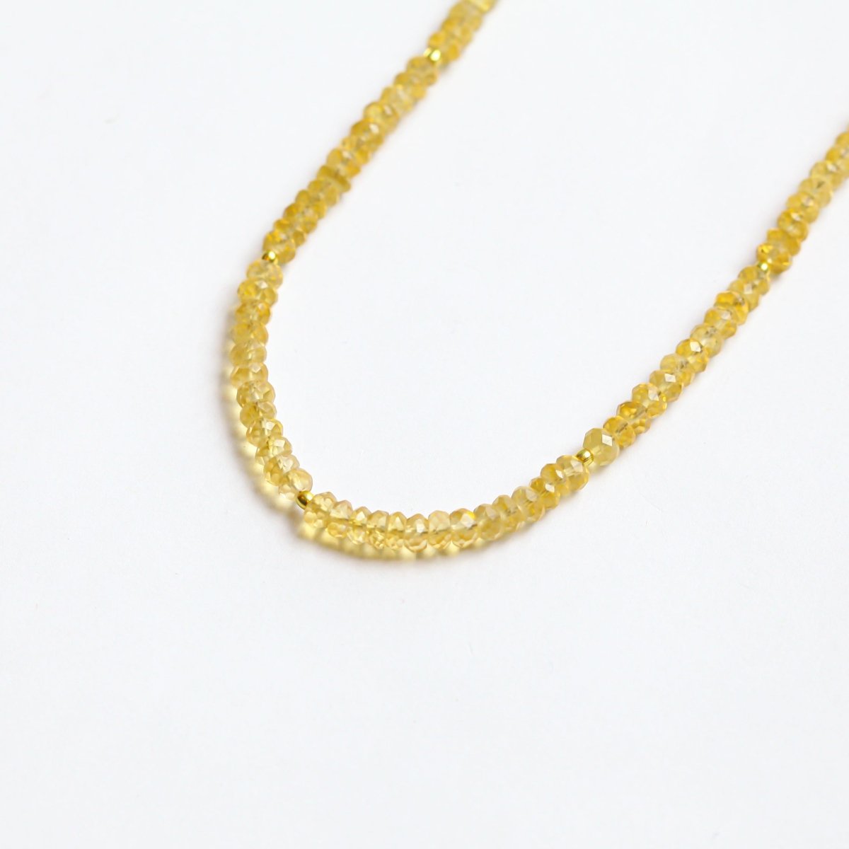 Citrine Gemstone Necklace - Moon Cycle - Willow & Luna