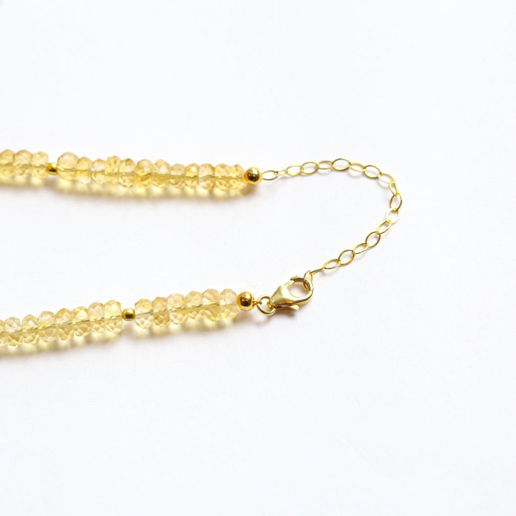 Citrine Gemstone Necklace - Moon Cycle - Willow & Luna