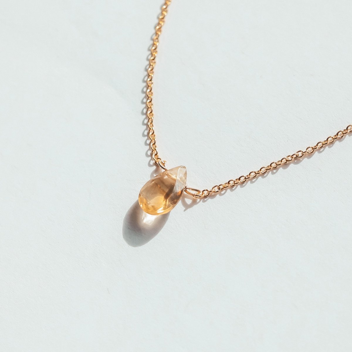 Citrine Little Gemstone Necklace - Willow & Luna