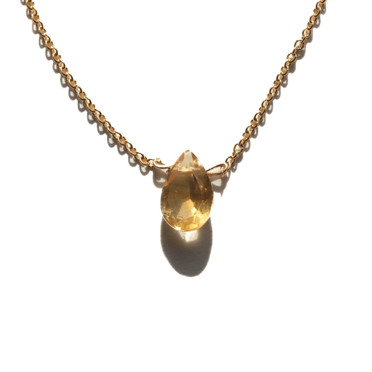 Citrine Little Gemstone Necklace - Willow & Luna