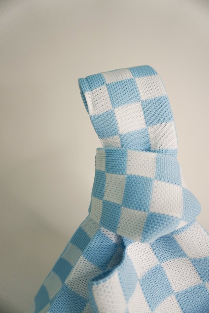 Classic Checkered Blue Handbag - Willow & Luna