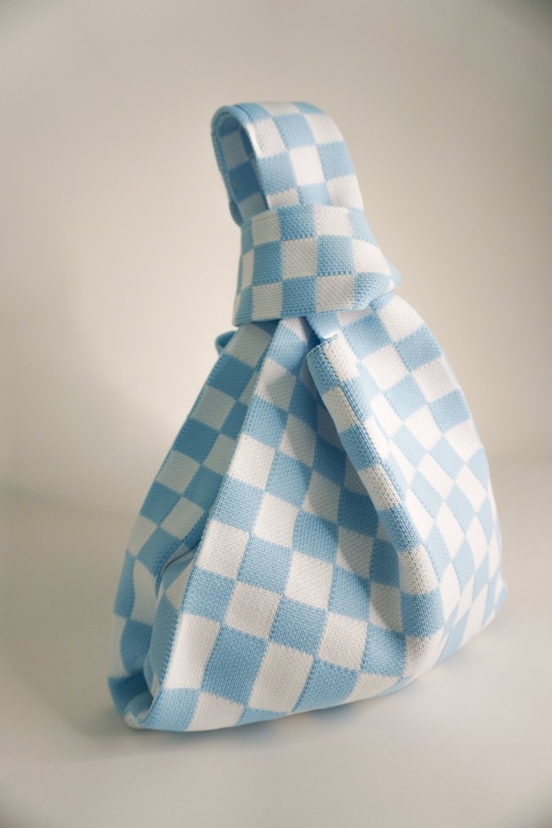 Classic Checkered Blue Handbag - Willow & Luna